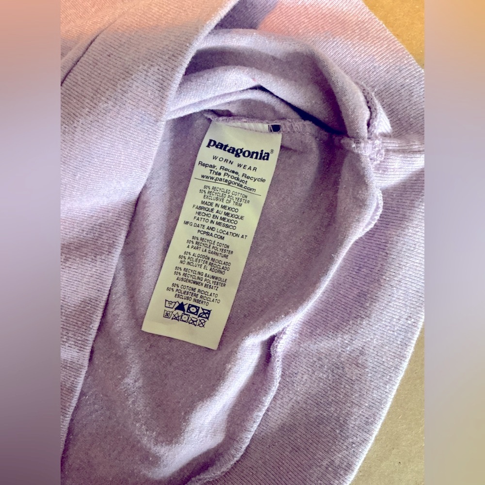 Y2K Vintage 90s, Patagonia Lavender Long Sleeve Tee size S - Picture 8 of 8